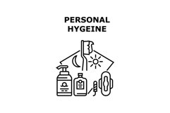 Personal Hygiene Vector Concept Black Illustration Product Image 1