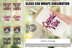 Cosmic Space Quotes Glass Can Product Image 1