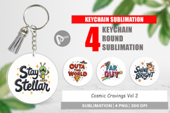 Cosmic Space Quotes Keychain Product Image 1