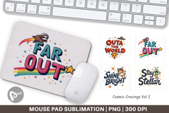 Cosmic Space Quotes Mouse Pad Product Image 1