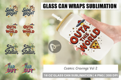 Cosmic Space Quotes Glass Can Product Image 1