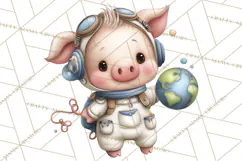 Astronaut Farm Animals PNG Clipart, Space Clip Art Product Image 2