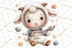 Astronaut Farm Animals PNG Clipart, Space Clip Art Product Image 4