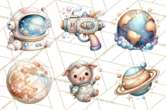Astronaut Farm Animals PNG Clipart, Space Clip Art Product Image 4