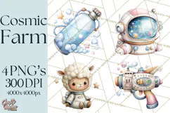 Astronaut Farm Animals PNG Clipart, Space Clip Art Product Image 1
