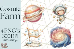 Astronaut Farm Animals PNG Clipart, Space Clip Art Product Image 1