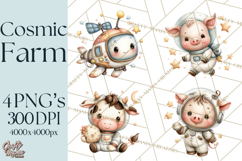 Astronaut Farm Animals PNG Clipart, Space Clip Art Product Image 1