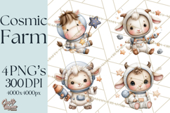Astronaut Farm Animals PNG Clipart, Space Clip Art Product Image 1