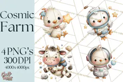 Astronaut Farm Animals PNG Clipart, Space Clip Art Product Image 1