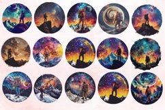 Watercolor Cosmic Hiking Clipart Bundle Product Image 3