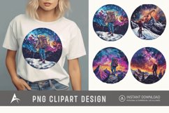 Watercolor Cosmic Hiking Clipart Product Image 1