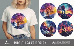 Watercolor Cosmic Hiking Clipart Product Image 1