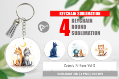 Cosmic Kittens Keychain Product Image 1