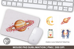 Cosmic Love Valentine Mouse Pad Product Image 1