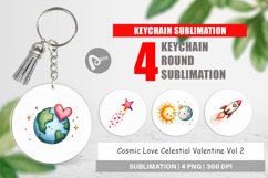 Cosmic Love Valentine Keychain Product Image 1