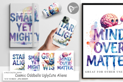 Alien Wisdom Quote Digital Paper Product Image 1