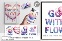 Watercolor Alien Quote Digital Paper Product Image 1