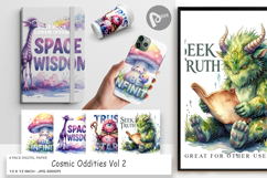 Unique Odd Alien Quotes Digital Paper Product Image 1