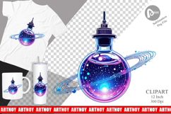 Cosmic Potion Bottles Clipart Product Image 1