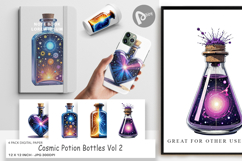 Digital Paper Cosmic Potion Bottles Product Image 1