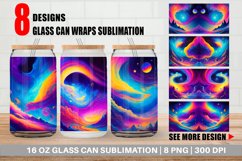 Glass Can Wraps Cosmic Sky Landscape Product Image 1