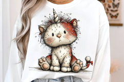 Cosmic Unicorn Space Cat Clipart Product Image 2