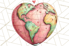 Little Astronauts Clipart PNG, Cosmic Valentine Clip Art Product Image 3