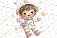 Little Astronauts Clipart PNG, Cosmic Valentine Clip Art Product Image 4