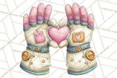 Little Astronauts Clipart PNG, Cosmic Valentine Clip Art Product Image 2