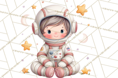 Little Astronauts Clipart PNG, Cosmic Valentine Clip Art Product Image 2