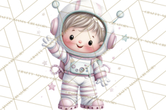 Little Astronauts Clipart PNG, Cosmic Valentine Clip Art Product Image 4