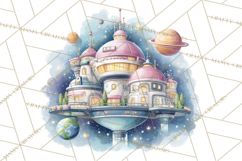 Little Astronauts Clipart PNG, Cosmic Valentine Clip Art Product Image 5