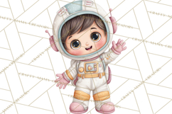 Little Astronauts Clipart PNG, Cosmic Valentine Clip Art Product Image 5