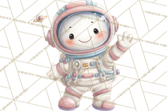 Little Astronauts Clipart PNG, Cosmic Valentine Clip Art Product Image 4