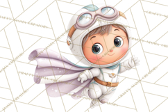Little Astronauts Clipart PNG, Cosmic Valentine Clip Art Product Image 3