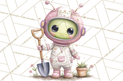 Little Astronauts Clipart PNG, Cosmic Valentine Clip Art Product Image 2