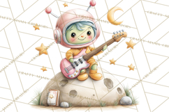 Little Astronauts Clipart PNG, Cosmic Valentine Clip Art Product Image 3
