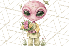 Little Astronauts Clipart PNG, Cosmic Valentine Clip Art Product Image 3