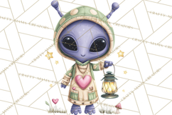 Little Astronauts Clipart PNG, Cosmic Valentine Clip Art Product Image 4