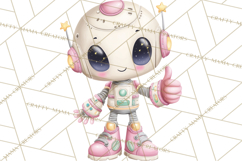 Little Astronauts Clipart PNG, Cosmic Valentine Clip Art Product Image 5