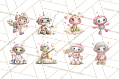 Little Astronauts Clipart PNG, Cosmic Valentine Clip Art Product Image 6