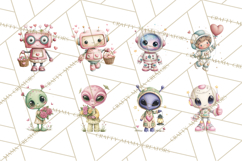 Little Astronauts Clipart PNG, Cosmic Valentine Clip Art Product Image 4