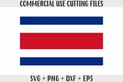 Costa Rica flag SVG Original Colors - Cut files for Cricut Product Image 1
