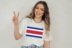 Costa Rica flag SVG Original Colors - Cut files for Cricut Product Image 2