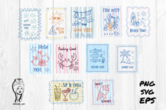 summer vibes Preppy Hand Drawn bundle Product Image 1