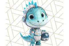 Dinosaur Costume Clipart, Cute Dinos in Halloween Outfits Product Image 5