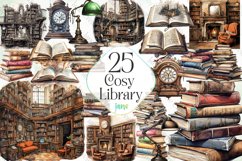 Victorian Cozy Library Sublimation Product Image 1