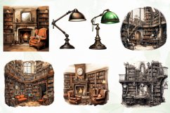 Victorian Cozy Library Sublimation Product Image 2