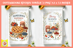 Vintage cottagecore Kitchen towel with Berry Season Product Image 1
