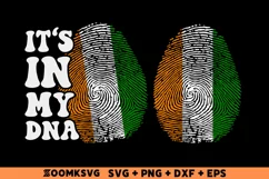 It's in my DNA Cote d Ivoire Flag Fingerprint Sublimation Product Image 1